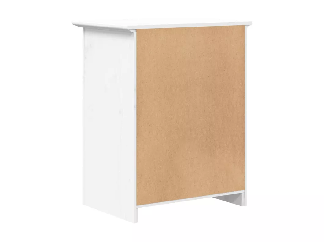 Kauf Unique Nachttisch BODO Weiß 53x38,5x66 cm Massivholz Kiefer Vatertagsangebot