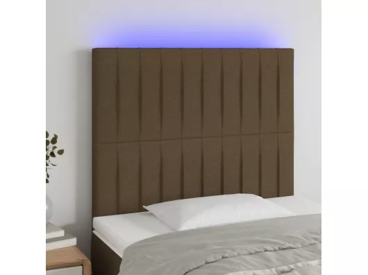 Kauf Unique LED Kopfteil Dunkelbraun 90x5x118/128 cm Stoff