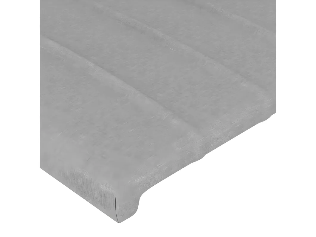 Kauf Unique LED Kopfteil Hellgrau 100x5x118/128 cm Stoff Online Outlet