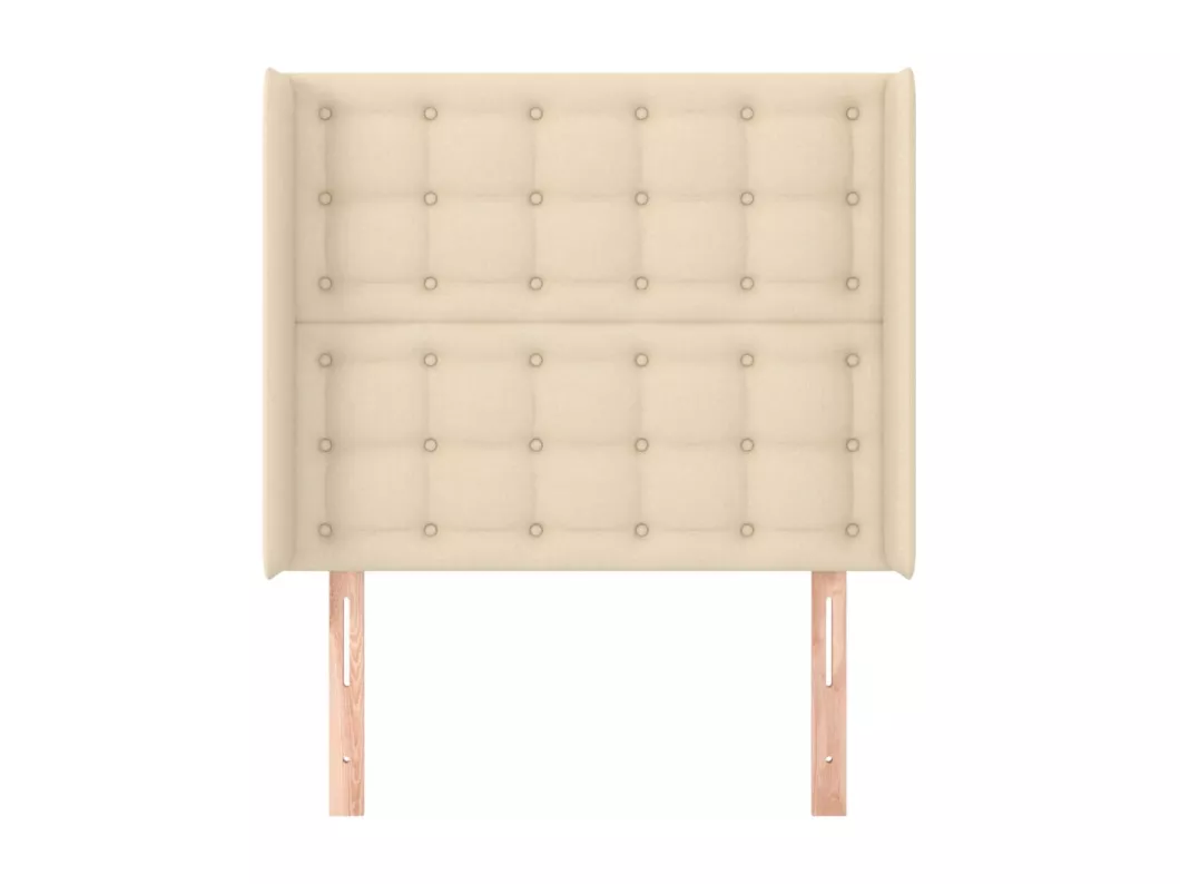 Kauf Unique Kopfteil mit Ohren Creme 83x16x118/128 cm Stoff Blitzangebot