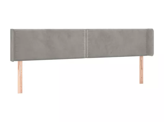 Kauf Unique LED Kopfteil Hellgrau 183x16x78/88 cm Samt Saisonale Angebote