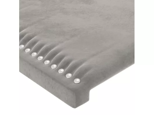 Kauf Unique LED Kopfteil Hellgrau 183x16x78/88 cm Samt Saisonale Angebote
