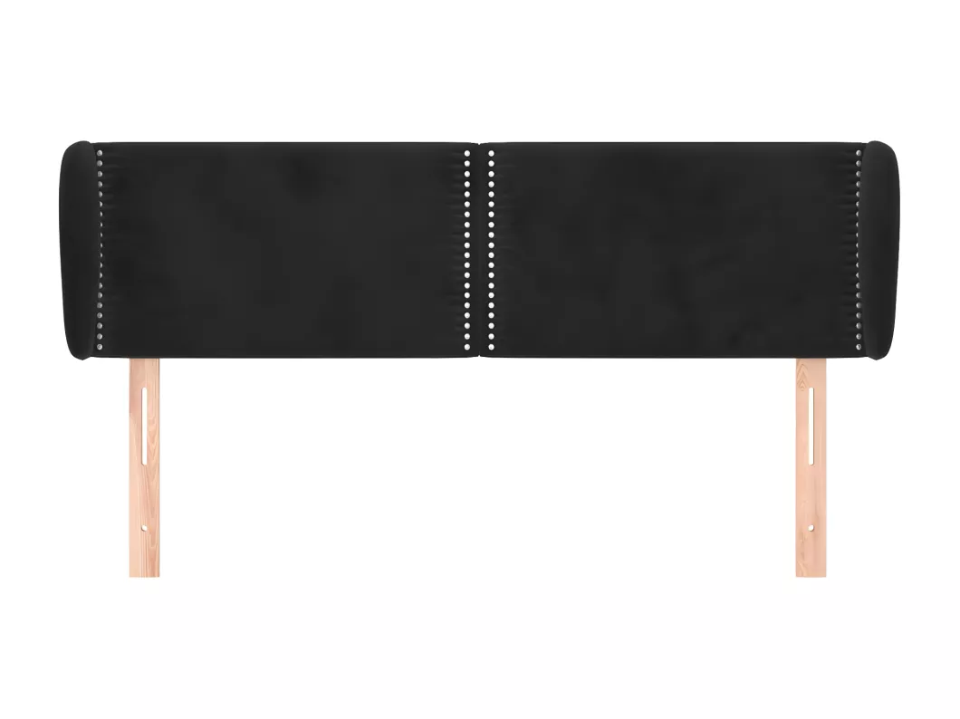 Kauf Unique Kopfteil mit Ohren Schwarz 147x23x78/88 cm Samt Tägliche Deals