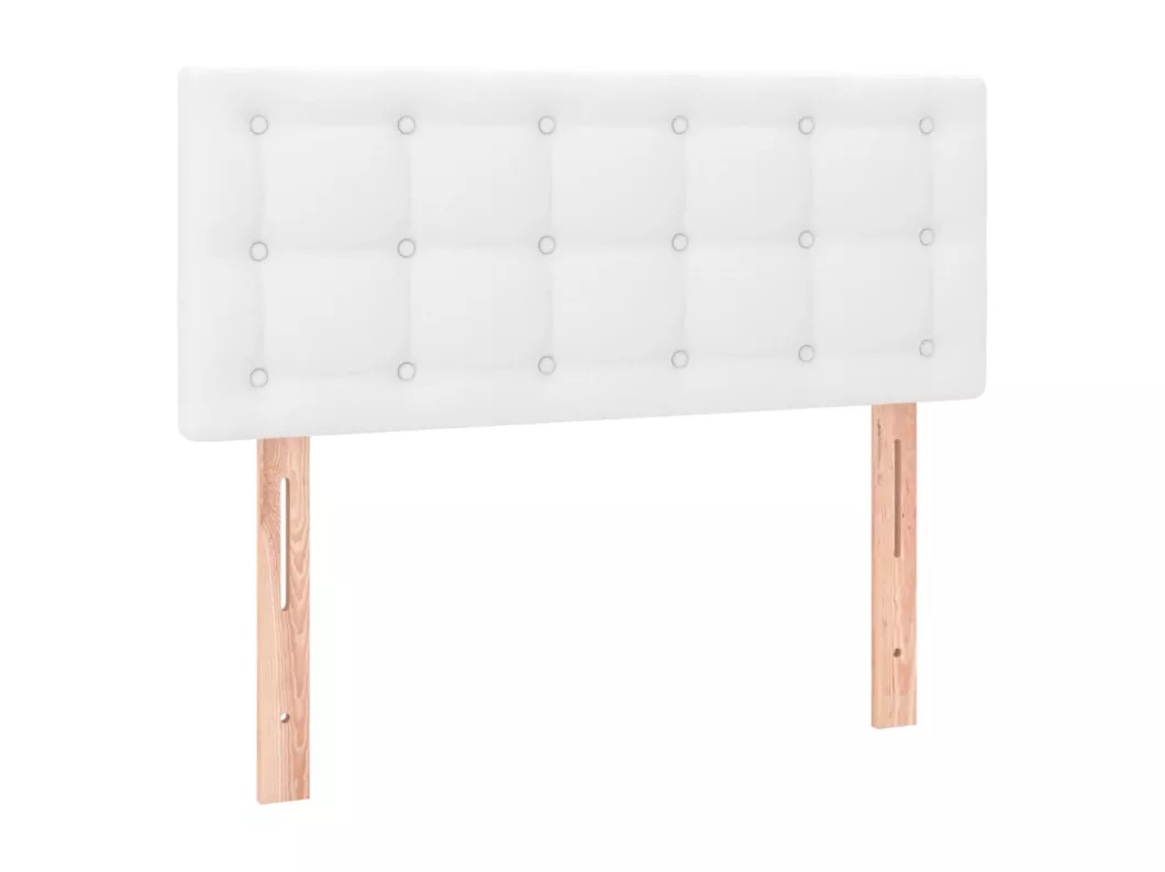 Kauf Unique LED Kopfteil Weiß 80x5x78/88 cm Kunstleder Tiefpreis