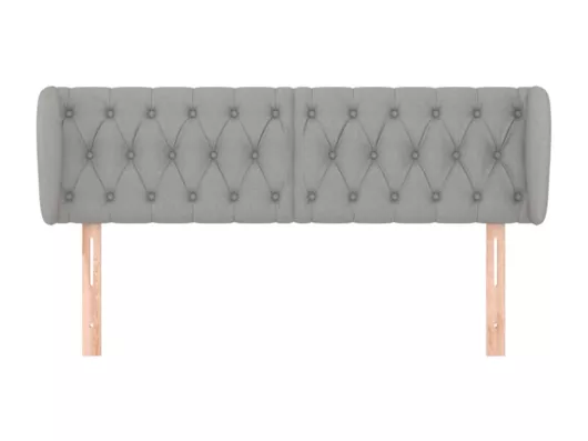 Kauf Unique Kopfteil mit Ohren Hellgrau 163x23x78/88 cm Stoff Wochenangebot