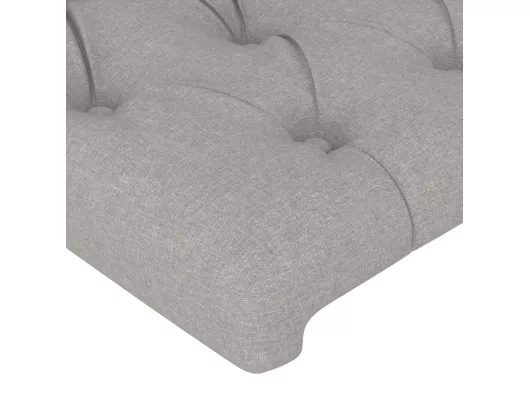 Kauf Unique Kopfteil mit Ohren Hellgrau 163x23x78/88 cm Stoff Wochenangebot