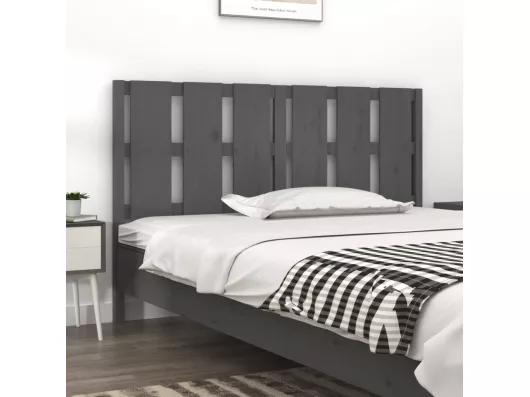 Kauf Unique Bett-Kopfteil Grau 155,5x4x100 cm Massivholz Kiefer