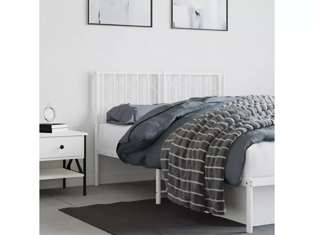 Kauf Unique Kopfteil Metall Weiß 120 cm Letzte 3 Tage