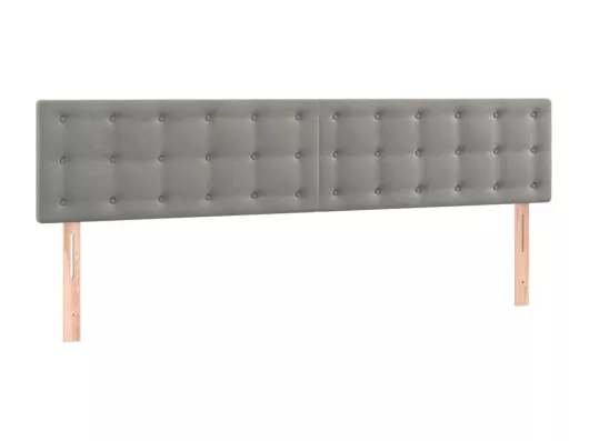 Kauf Unique LED Kopfteil Hellgrau 180x5x78/88 cm Samt Bis zu 60% Rabatt