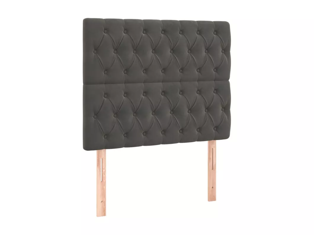 Kauf Unique LED Kopfteil Dunkelgrau 90x7x118/128 cm Samt Bis zu 55% Rabatt