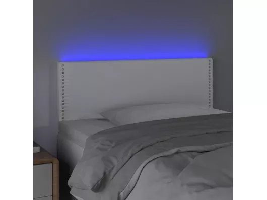 Kauf Unique LED Kopfteil Weiß 80x5x78/88 cm Kunstleder Super Rabatt