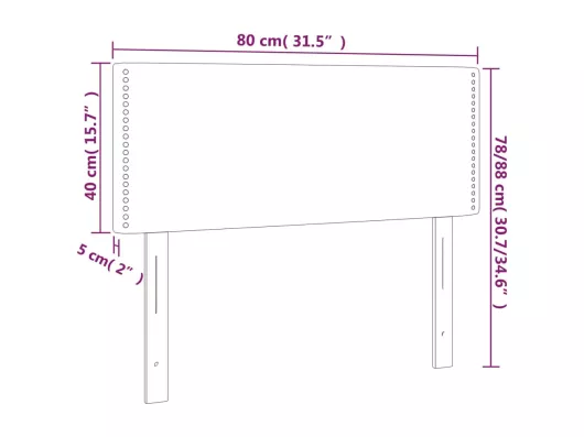 Kauf Unique LED Kopfteil Weiß 80x5x78/88 cm Kunstleder Super Rabatt
