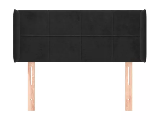 Kauf Unique Kopfteil mit Ohren Schwarz 93x16x78/88 cm Samt Riesige Rabatte