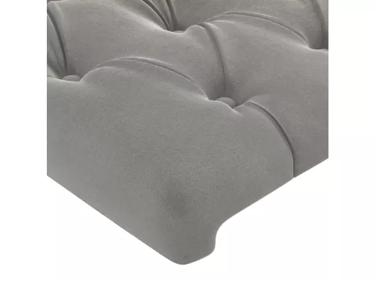 Kauf Unique Kopfteile 2 Stk. Hellgrau 90x7x78/88 cm Samt Clearance-Verkauf