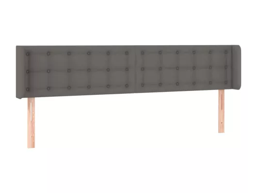 Kauf Unique LED Kopfteil Grau 183x16x78/88 cm Kunstleder Kostenloser Versand international