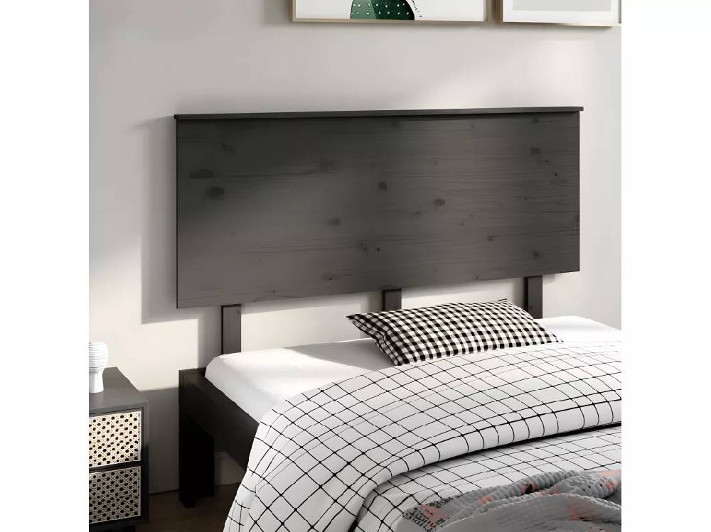 Kauf Unique Kopfteil Grau 144x6x82,5 Massivholz Kiefer