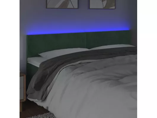 Kauf Unique LED Kopfteil Dunkelgrün 160x5x78/88 cm Samt 2025