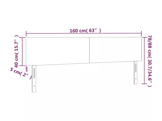 Kauf Unique LED Kopfteil Dunkelgrün 160x5x78/88 cm Samt 2025