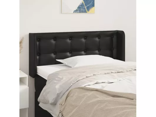 Kauf Unique Kopfteil mit Ohren Schwarz 93x16x78/88 cm Kunstleder