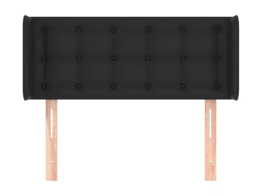 Kauf Unique Kopfteil mit Ohren Schwarz 93x16x78/88 cm Kunstleder Angebote
