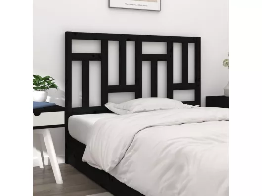 Kauf Unique Bett-Kopfteil Schwarz 205,5x4x100 cm Massivholz Kiefer