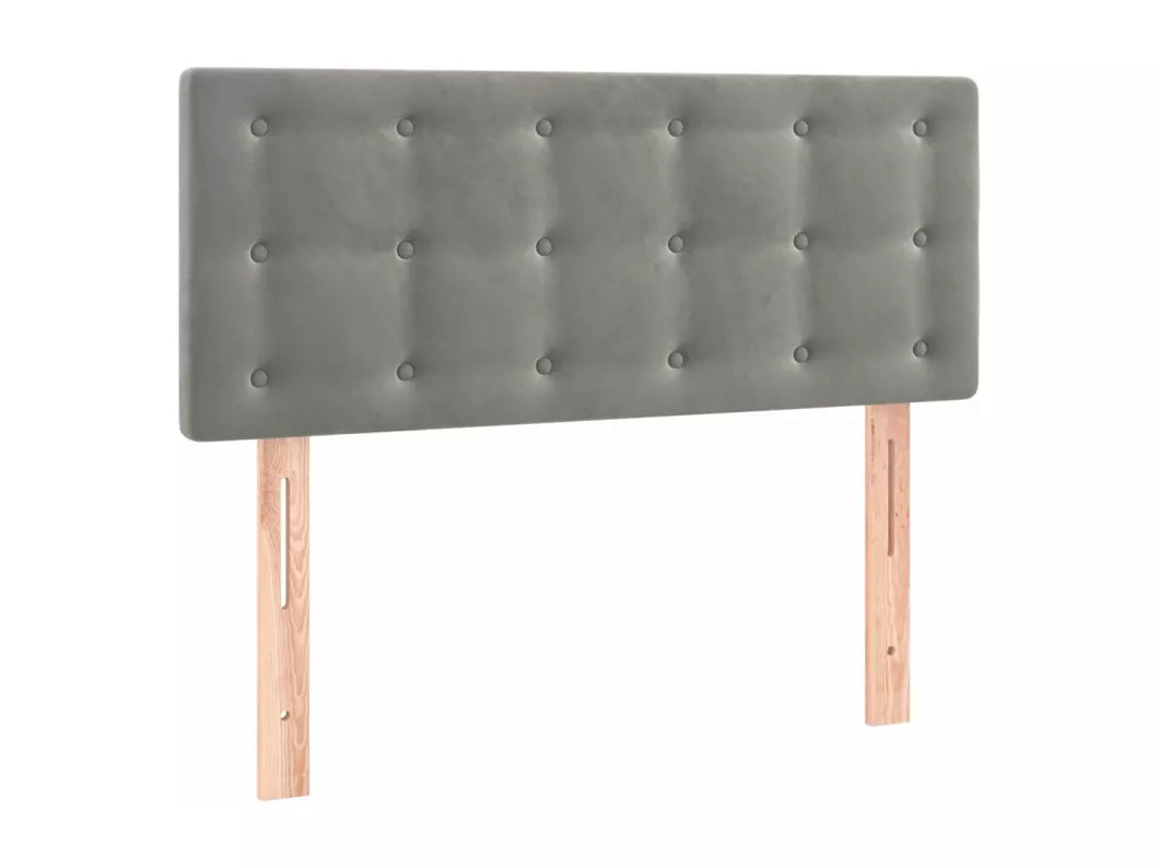 Kauf Unique LED Kopfteil Hellgrau 80x5x78/88 cm Samt Fabrikpreis