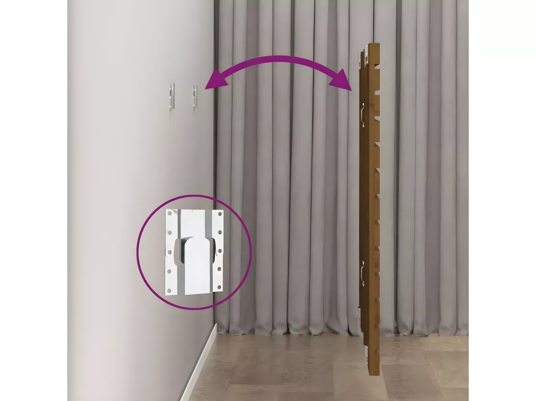 Kauf Unique Wand-Kopfteil Honigbraun 141x3x91,5 cm Massivholz Kiefer Sonderangebot