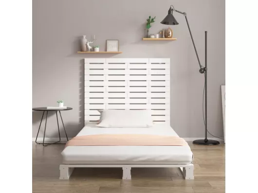 Kauf Unique Wand-Kopfteil Weiß 126x3x91,5 cm Massivholz Kiefer Flash Sale