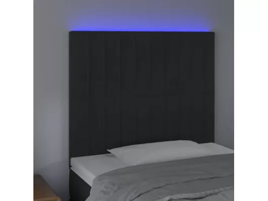 Kauf Unique LED Kopfteil Schwarz 100x5x118/128 cm Samt Muttertagsangebot