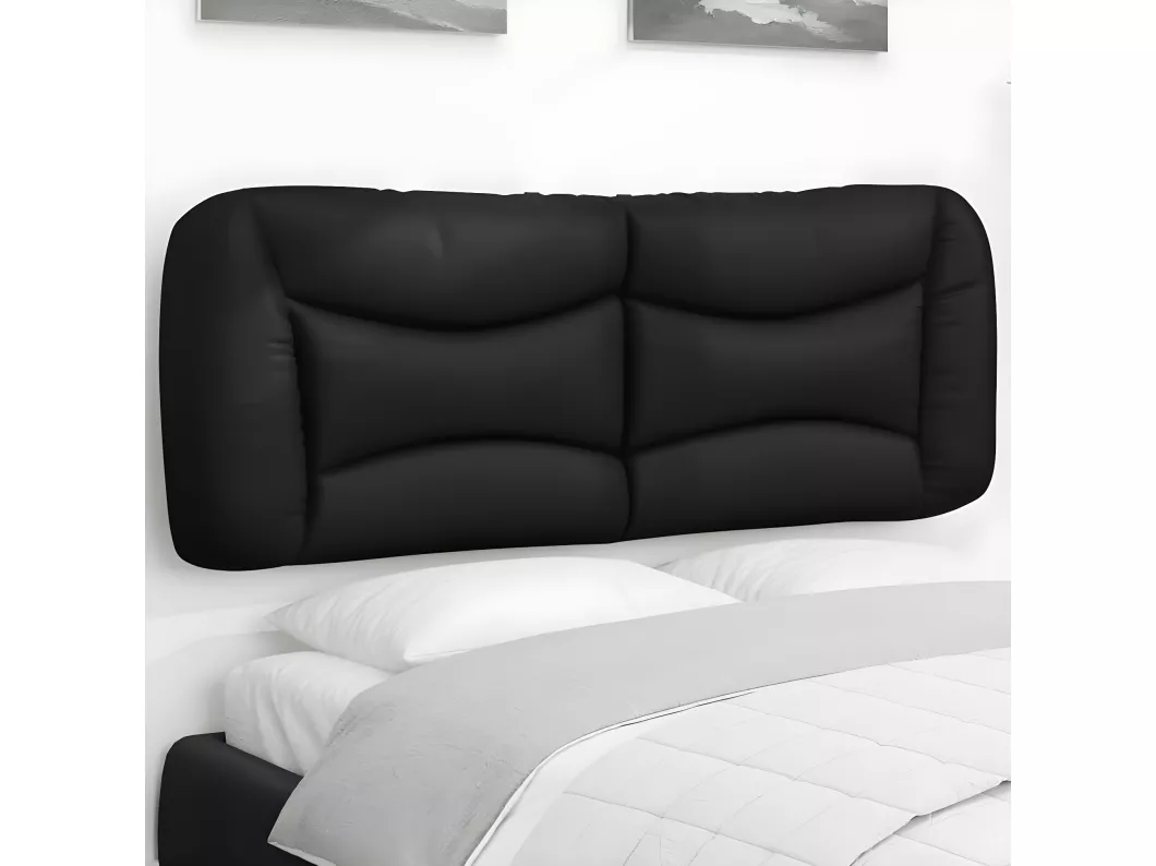 Kauf Unique Kopfteil-Kissen Schwarz 120 cm Kunstleder
