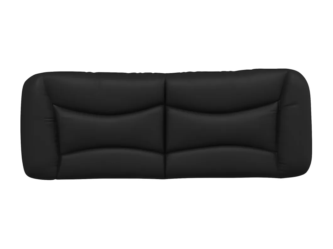 Kauf Unique Kopfteil-Kissen Schwarz 120 cm Kunstleder Top Angebot