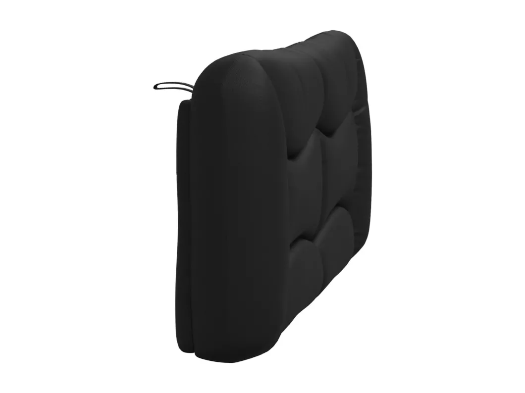 Kauf Unique Kopfteil-Kissen Schwarz 120 cm Kunstleder Top Angebot