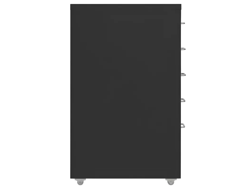 Kauf Unique Aktenschrank mit Rollen Schwarz 28x41x69 cm Metall Große Rabatte