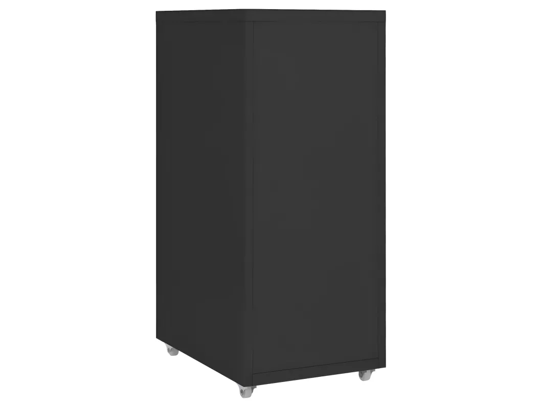 Kauf Unique Aktenschrank mit Rollen Schwarz 28x41x69 cm Metall Große Rabatte