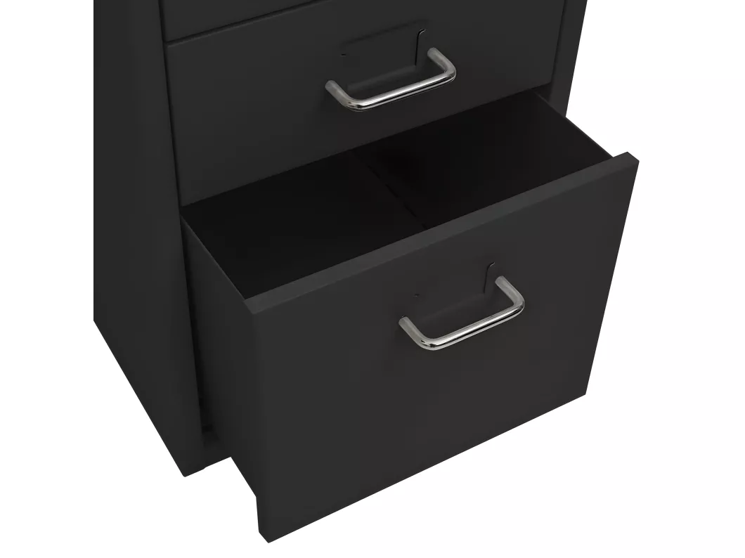Kauf Unique Aktenschrank mit Rollen Schwarz 28x41x69 cm Metall Große Rabatte