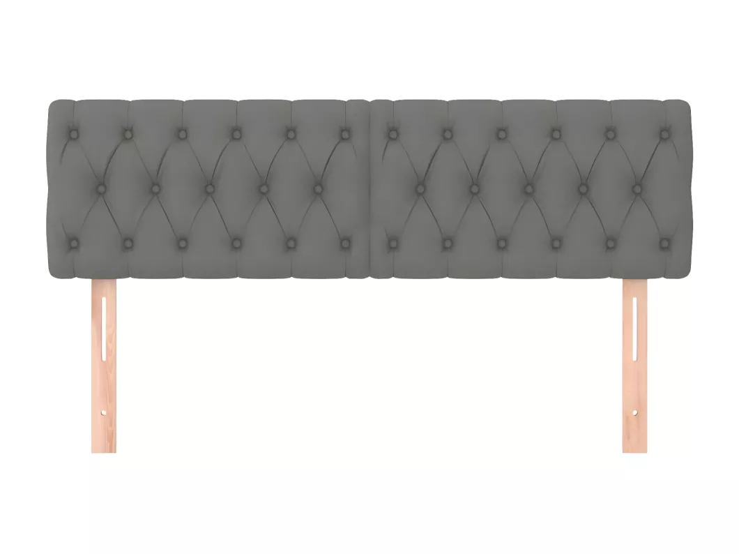 Kauf Unique Kopfteile 2 Stk. Dunkelgrau 80x7x78/88 cm Stoff Saisonale Angebote