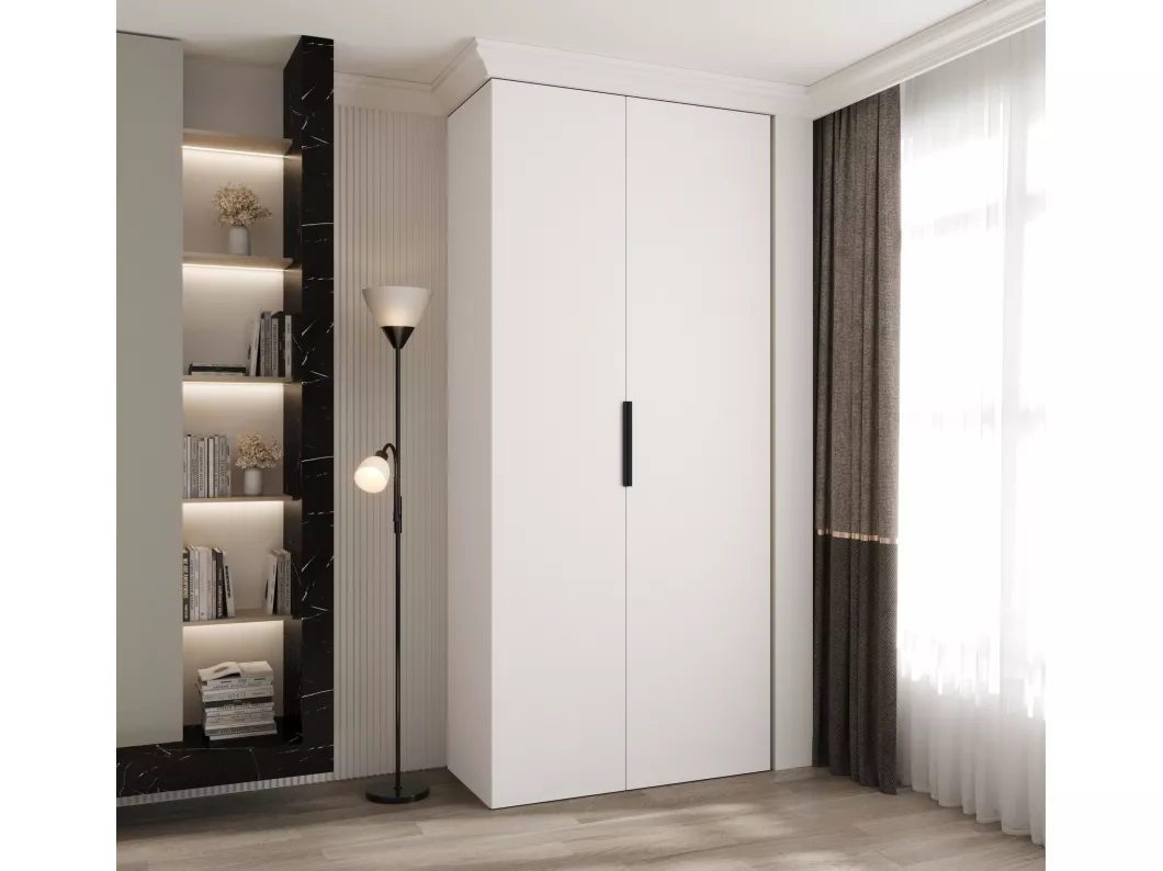 Kauf Unique Drehtürenschrank Como 4 245,5/110/40 2-türig (Weiß/Schwarz) Kauf eins, bekomm eins gratis