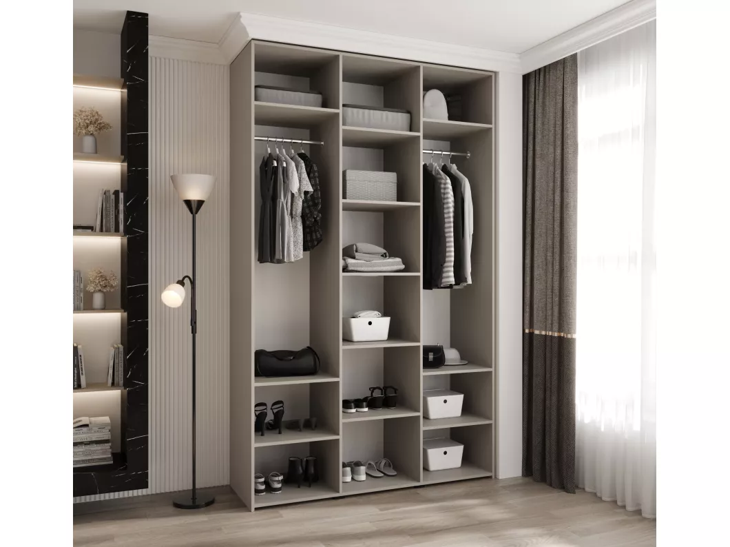 Kauf Unique Drehtürenschrank Como 4 245,5/150/50 3-türig (Kaschmir/Schwarz) Tägliche Deals
