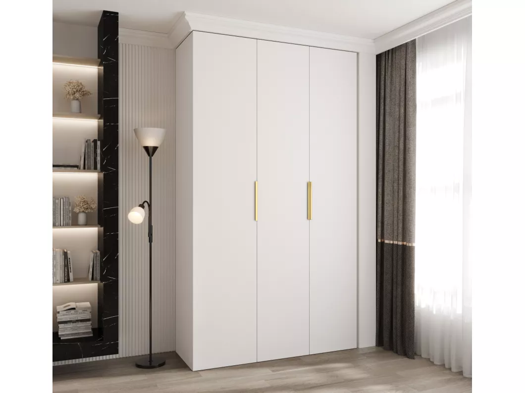 Kauf Unique Drehtürenschrank Como 4 245,5/140/40 3-türig (Weiß/Gold) Riesige Ersparnisse