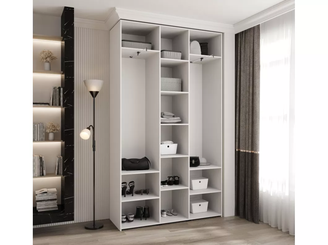 Kauf Unique Drehtürenschrank Como 4 245,5/140/40 3-türig (Weiß/Gold) Riesige Ersparnisse