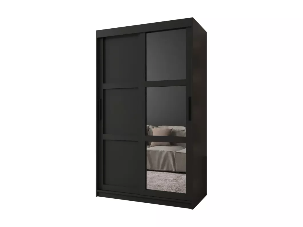 Kauf Unique SCHWEBETÜRENSCHRANK MIROR 3 200/120/62 2-türig (Schwarz) Wochenangebot
