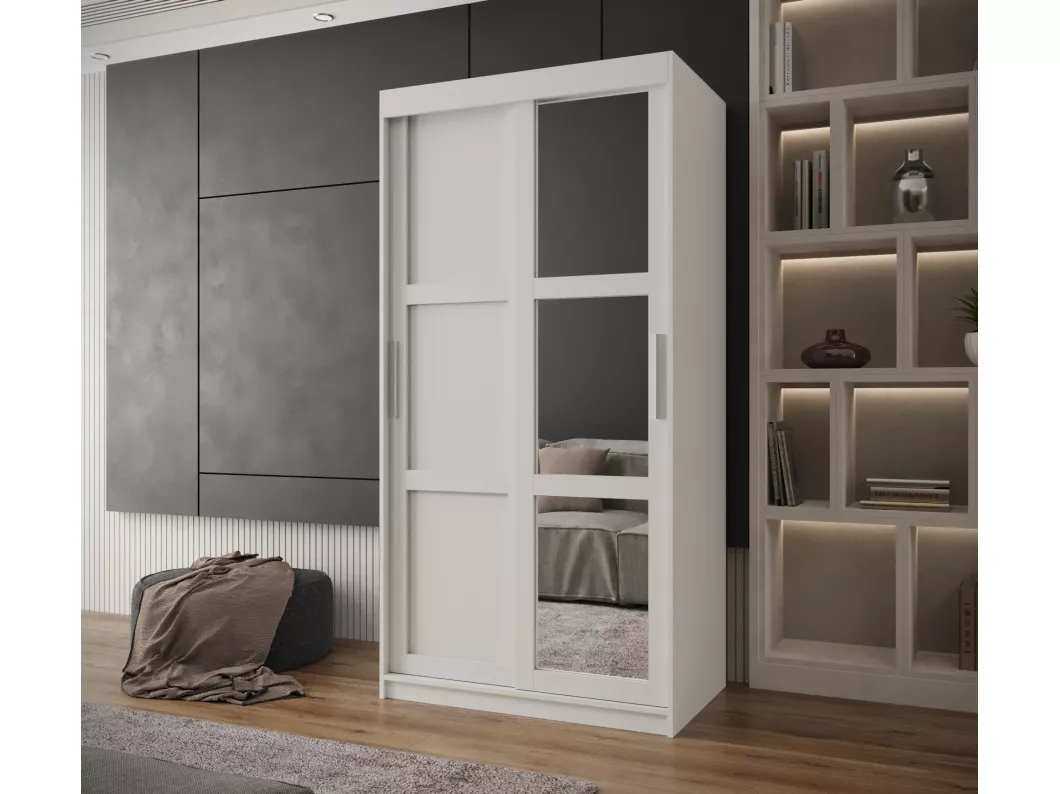 Kauf Unique SCHWEBETÜRENSCHRANK MIROR 3 200/100/62 2-türig (Weiß) Begrenzte Freigabe