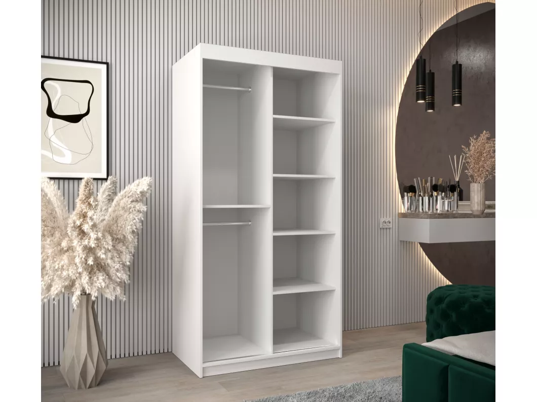 Kauf Unique SCHWEBETÜRENSCHRANK MIROR 3 200/100/62 2-türig (Weiß) Begrenzte Freigabe