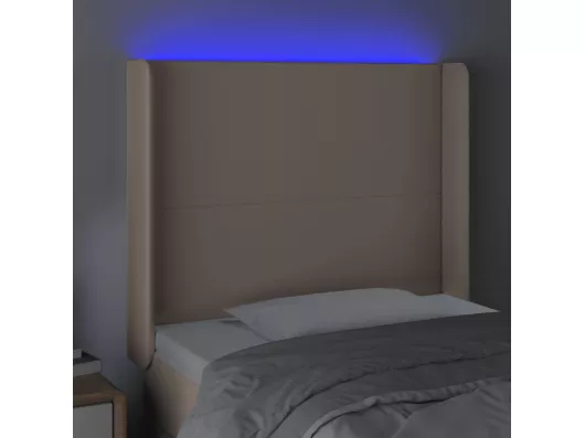 Kauf Unique LED Kopfteil Cappuccino-Braun 93x16x118/128 cm Kunstleder Letzte 2 Tage