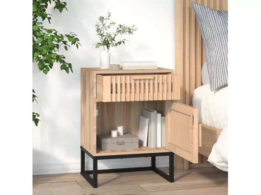 Kauf Unique Nachttisch 40x30x55,5 cm Holzwerkstoff & Eisen Bis zu 50% Rabatt