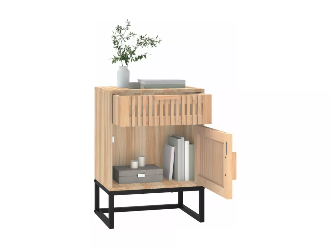 Kauf Unique Nachttisch 40x30x55,5 cm Holzwerkstoff & Eisen Bis zu 50% Rabatt