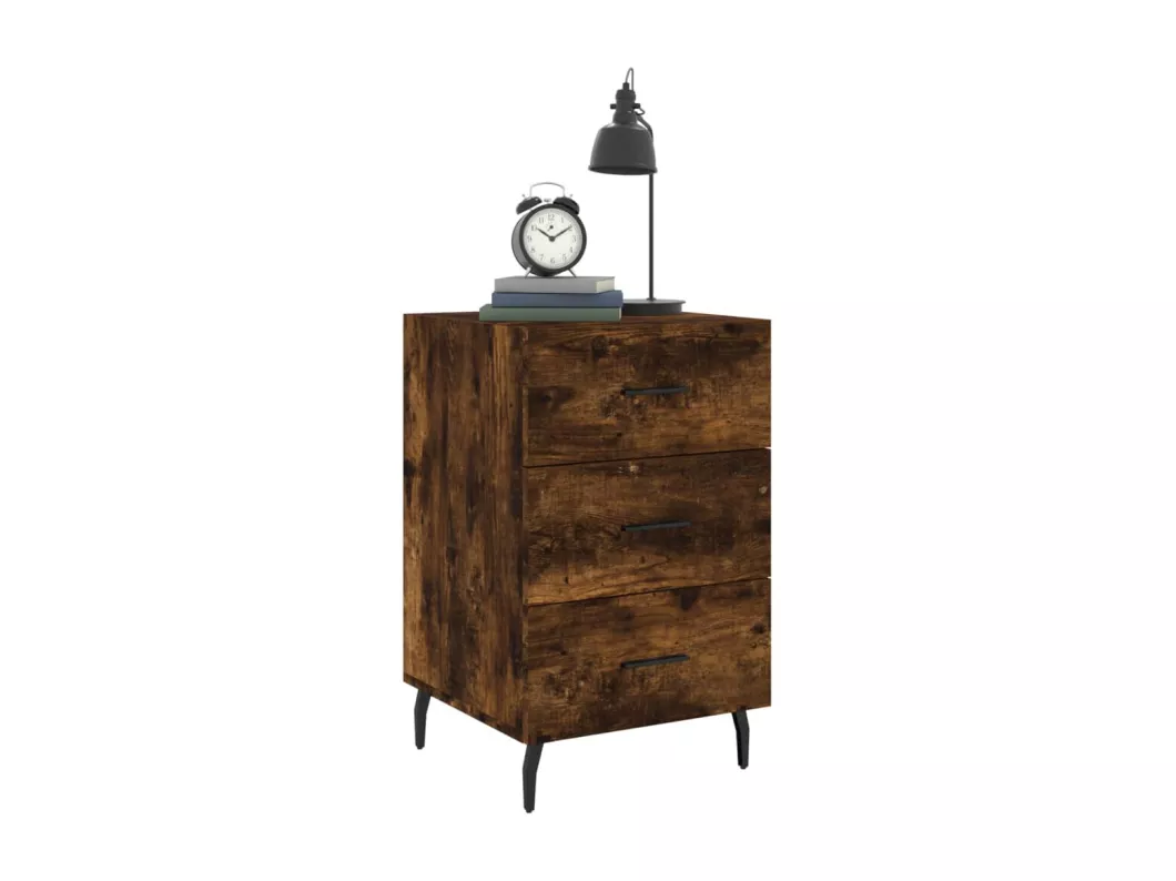 Kauf Unique Nachttisch Räuchereiche 40x40x66 cm Holzwerkstoff Bis zu 60% Rabatt