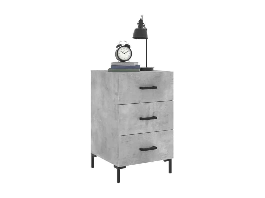 Kauf Unique Nachttisch Betongrau 40x40x66 cm Holzwerkstoff Sonderangebot der Fabrik