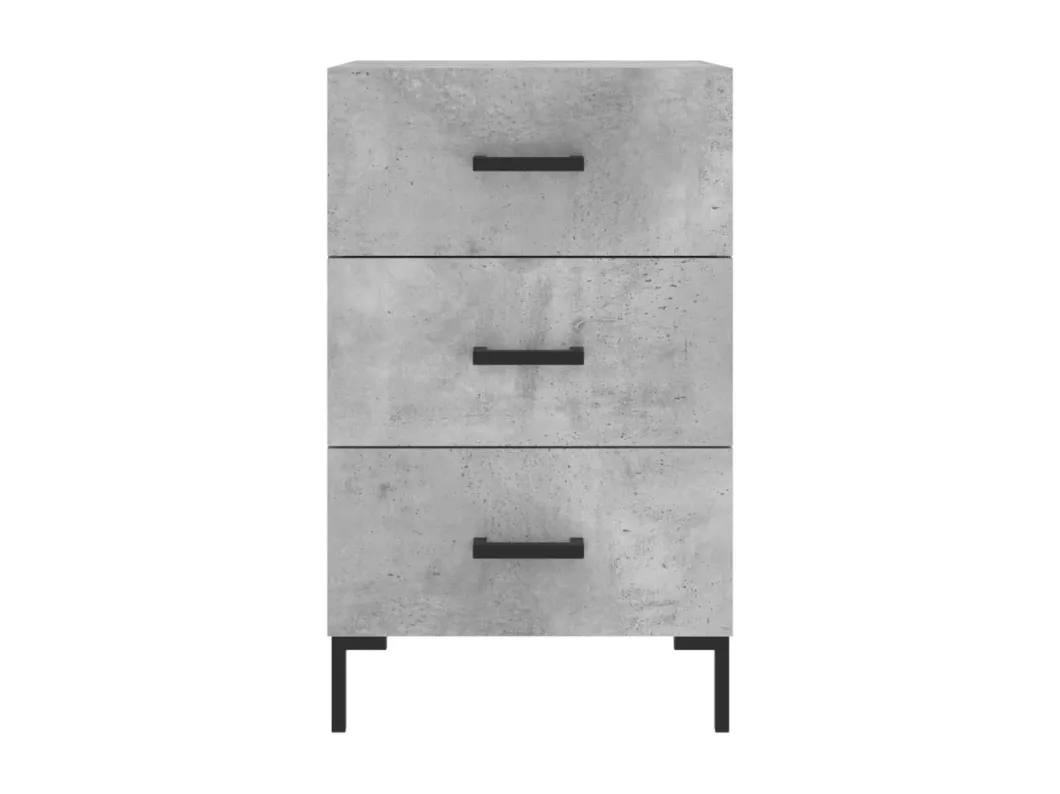 Kauf Unique Nachttisch Betongrau 40x40x66 cm Holzwerkstoff Sonderangebot der Fabrik