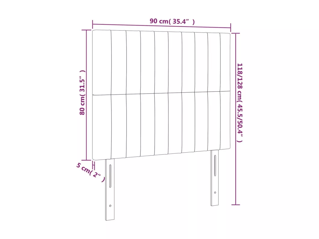 Kauf Unique LED Kopfteil Dunkelgrau 90x5x118/128 cm Stoff Begrenzt auf 3 Tage